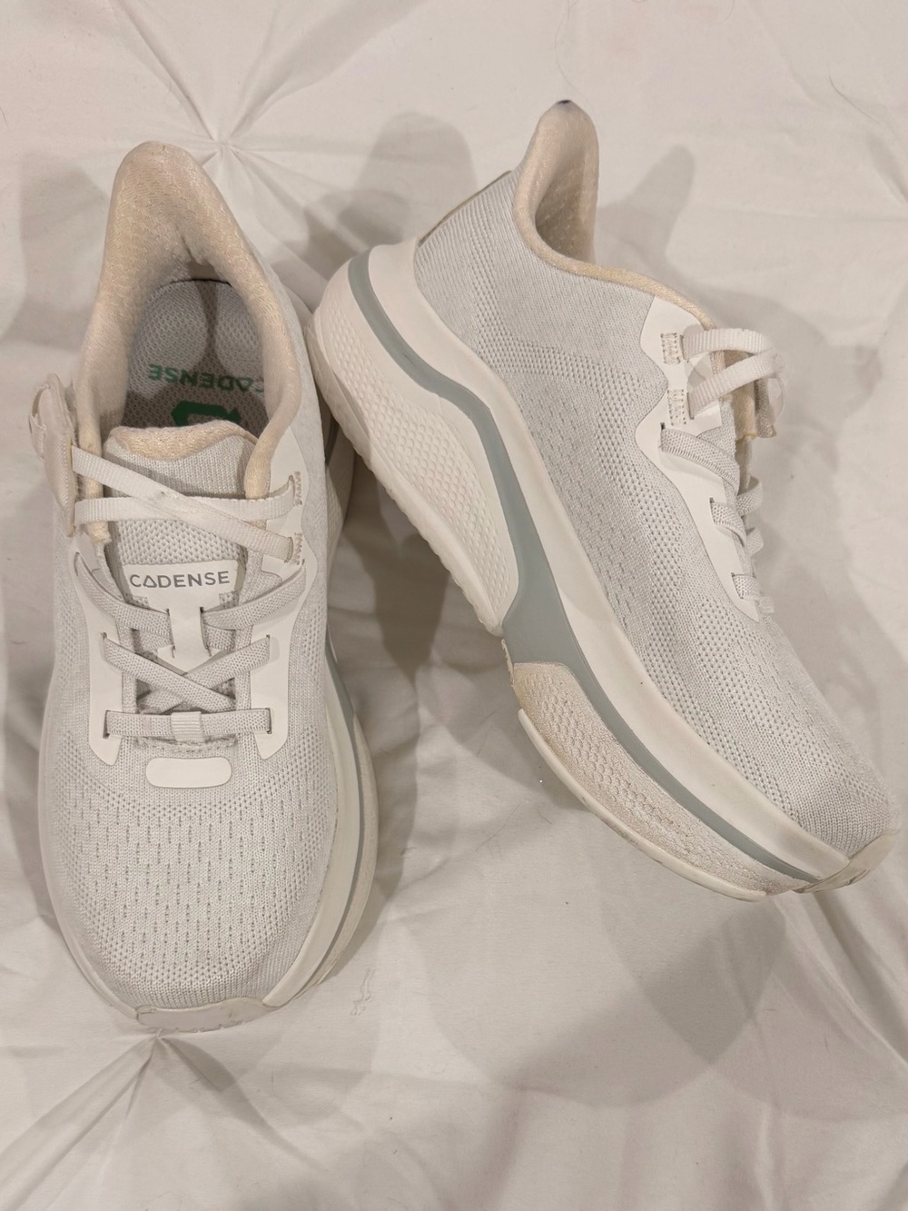 Women's White Knit Comfort Sneakers